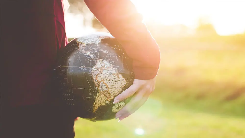 Person holding a glove